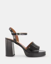 Shelly Shen Folk/Black Patent Womens Heels 40