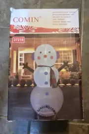 6FT Christmas Inflatable Snowman Decoration with Built-In Leds Xmas YARD Blow up