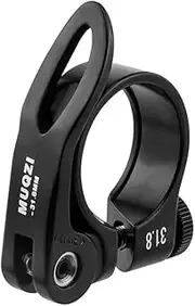 Bike Seat Post Clamp Seat Post Clamp 31.8mm 34.9mm Aluminum Alloy Quick-Release Seatpost Clamp For MTB Road Fixed Gear Folding Bike Seat Clamp(31.8mm Black)