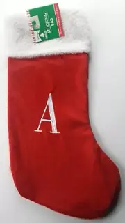 Christmas 16.5" Letter Stockings A/B/C/J/K/L/M/S Perfect 4 Christmas Gifts NEw