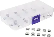 BUTIFULSIC 50pcs Micro USB Female Connectors All Micro USB Solder Plugs for Repair and Replacement Easy Installation Compatible for Various Applications