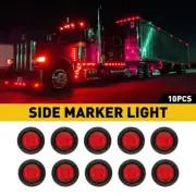 Mini Round Marker Lights 3/4"LED Truck Trailer Bullet 12V Side Clearance Light (for: Mini)