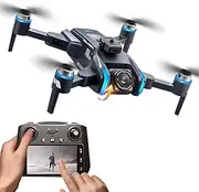 Remote Control Drone with 4K Cameras, LCD Display Dual Cameras Optical Flow Hovering GPS Positioning 5G WiFi Aerial Drone Adults Beginner Foldable RC Quadcopter