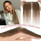 Frontal Natural Hairline Human Hair Patch Lace Base Cover-Up Topper Piece Toupee