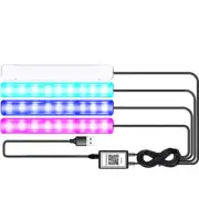 LED Light Strip RGB Car Ambient Atmosphere Foot Lamp Bluetooth Interior Lighting (for: Audi)