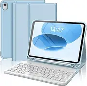 FOGARI Keyboard Case for iPad 11th Gen (A16 2025)/10th Gen (10.9" 2022), Detachable Bluetooth UK Layout Keyboard for iPad 11/10.9, Blue