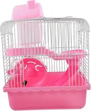 COSMEVIVI Double Layer Hamster Cage Large Space Hideout for Dwarf Hamsters Guinea Pigs Safe Design for Pets Cozy House Year Play Rest