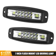 2x 7inch White LED Work Light Bar Flood Spot Combo Fog Driving Offroad Truck SUV