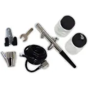 High Quality PRO Metal Air Brush Kit HOBBY AIRBRUSH Tool Model Car Spray Tan BIN