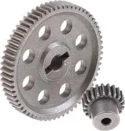 2pcs (21t+64t) 11184 Metal Different Main Gear 64T 11181 Motor Pinion Gears 21T Truck 1/10 RC Car Parts