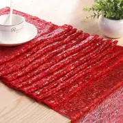Red Sequin Fabric Table Runner