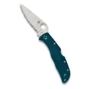 Spyderco Endela Folding Utility Pocket Knife with Blue FRN Handle - C243FSK390