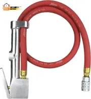 502 Heavy-Duty Analog Tire Inflator with Pressure Gauge, 3' Hose Kwik Grip Safe