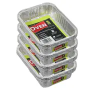 20PK Lemon & Lime Foil Tray Rectangle 21.5cm Shelf Ready Home Oven BBQ Cookware