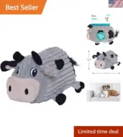 Fattiez Cow Medium Plush Toy with Squeaks, Grunts - Perfect for Indoor Play