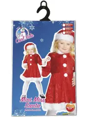 Mini Miss Santa Christmas Girls Costume
