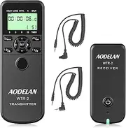 [AODELAN] Camera Wireless Shutter Release Timer Remote Control for Canon EOS R, RP, Rebel SL2, 250D, 750D, 90D, 80D, 77D, M6 Mark II, 5D Mark IV; Fujifilm X-T3, X-T100; for Olympus OM-D E-M1 Mark II