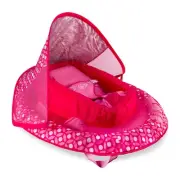 Infant Baby Inflatable Swimming Pool Spring Float with Shade Canopy and 3 Poi...