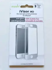 iVisor AG Apple iPhone 5, 5s White Next-Gen Screen Protector by Moshi