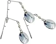 Kisangel 10 Pack Sequin Pin Fishhook Lures Bass Fishing Spoons Spinnerbait Stainless Steel Lures Accessories