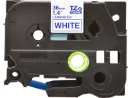 Genuine Brother TZe-263 Labelling Tape Cassette  Blue on White, 36mm wide, 8m