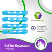 Gel Toe Separators - Toe Spreaders - Fix Overlapping Toes Bunions - 2 Pairs