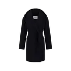 (W) Max Mara Rialto Camel Colour Robe Coat Black