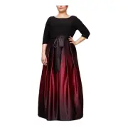 SL FASHIONS Plus Size Purple Ombré Ballgown L62701 Women’s Size 16W