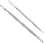 Mikinona Dual-ended Nail Care Tools: Cuticle Pusher Polish Remover Stainless Steel for Manicure Pedicure