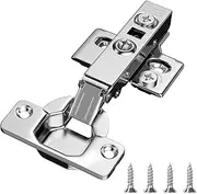 [HOSOM] 50 Pack Full Overlay Soft Close Cabinet Hinges, Frameless Door Hinges, 110 Opening Angle, 3-Way Adjustment, Concealed