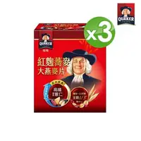 在飛比找森森購物網優惠-【QUAKER 桂格】紅麴蕎麥健康大燕麥片1500g*3盒