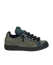 Dolce Gabbana Denim Patchwork Sneakers 40 Green