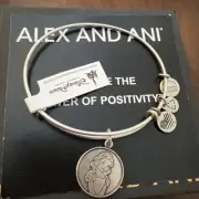 NEW Disney Parks Alex and Ani Princess Snow White SILVER Charm Bangle Bracelet