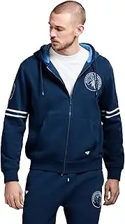 GAME 7 Men's Standard x NBA Officially Licensed Full-Zip Up Long Sleeve Hooded Fleece Sweatshirt