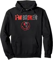 [HKGZKVGK] Im Ok Im Broken Invisible Illness Mental Health Awareness Pullover Hoodie