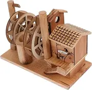 ERINGOGO 1 PC Retro Musical Waterwheel Wooden Handicraft with Clockwork Design for Fun Parent Interaction Portable Early Education Plaything and Easy to Use