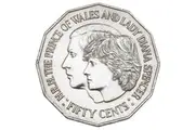 50c 1981 Prince of Wales Lady Diana Circulated AUS Fifty Cent Coin