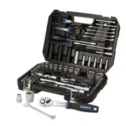 Draper Metric Hexagon Socket Set 1/4" & 1/2"D 83 Piece With Accessories 21444