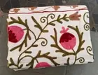 Indian Cotton Suzani Embroidery Wall Hanging Bedspread Tapestry Bedsheet Single