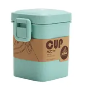 2Pcs Creative Wheat Straw Lunch Box Anti-scalding Microwaveable Soup Cup Buckle Sealed Soup Pot Food Storage Container Gift