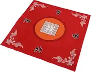 Generic Mahjong Tablecloth Mahjong Table Mat Board Game Mat Mahjong Accessories Mahjong Mat for Tables Gaming Table Square Table Cloth Mahjong Table Cover Cloth Square Table Mat Red