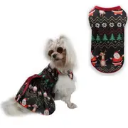 Christmas Theme Pet Vest and Dress Set Pet T-Shirt Puppy Clothes