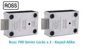 Ross 700 Series Safe Key Lock x 2 Keyed Alike - 08952800 - Safe Lock