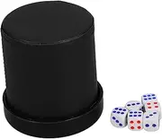 Zerodeko 1 Set Dice Cup with Lid Portable Dice Holder for Party Games with Soft Interior Stylish Gaming Accessory