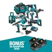 Makita Brushless 10 Piece Combo Kit DLX1042TX1