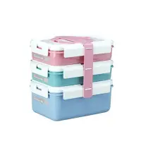 在飛比找momo購物網優惠-【WUZ 屋子】韓國KOMAX 長型三層餐盒組(韓國製/保鮮