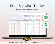 Debt Snowball Tracker Template | Excel & Google Sheets | Rainbow Theme