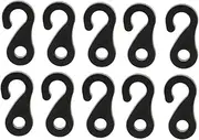10pcs Camping Tent Hook Canopy Windproof Plastic Shock Bungee Cord Elastic Rope End Buckle