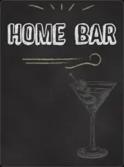 chalkboard Sign Home Bar Man Cave Deck Cocktails 17.5"W x 23.5"H Made In USA