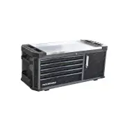 SP Tools 5 Drawer Tech Series Tool Box with Power Tool Cupboard - Diamond Black